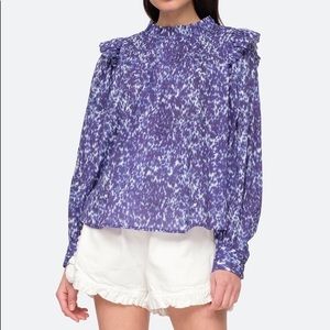Sea New York Celine Blouse Lapis/Sienna